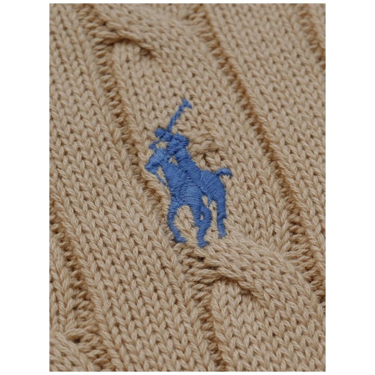 POLO RALPH LAUREN WOMEN COTTON CABLE SHORT SLEEVE JUMPER