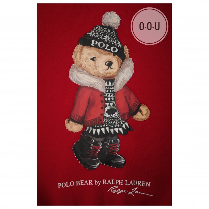POLO RALPH LAUREN GIRLS POLO BEAR FLEECE DRESS