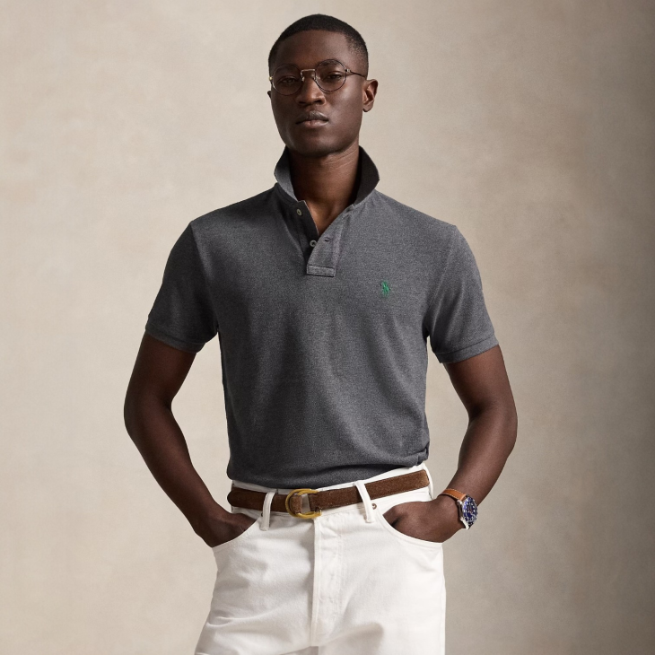 POLO RALPH LAUREN THE EARTH CUSTOM SLIM FIT POLO SHIRT