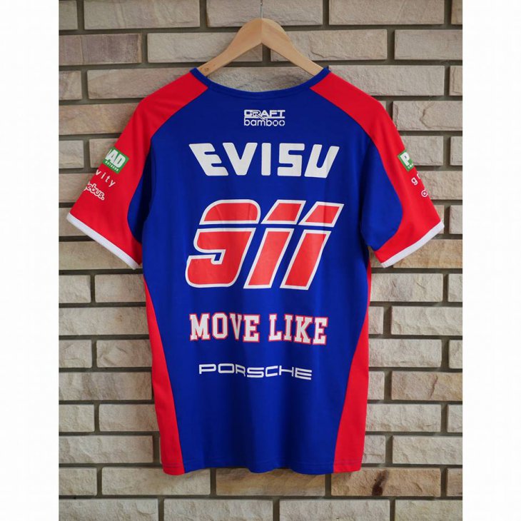 EVISU MACAU GRAND PRIX LIMITED EDITION RACING SPORT T-SHIRT AND 911 PORSCHE GT3 R - 1:43 SCALE DIECAST MODEL CAR