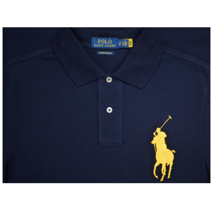 POLO RALPH LAUREN CUSTOM SLIM FIT BIG PONY MESH POLO SHIRT