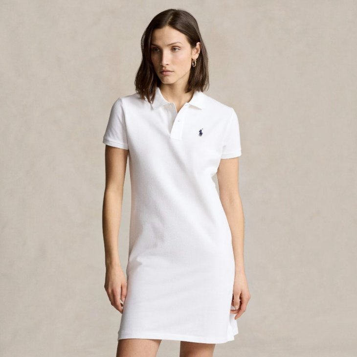 POLO RALPH LAUREN COTTON MESH POLO DRESS