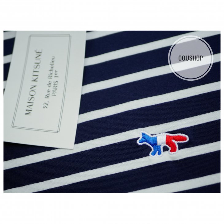 MAISON KITSUNE TRICOLOR FOX PATCH CLASSIC MARIN TEE-SHIRT