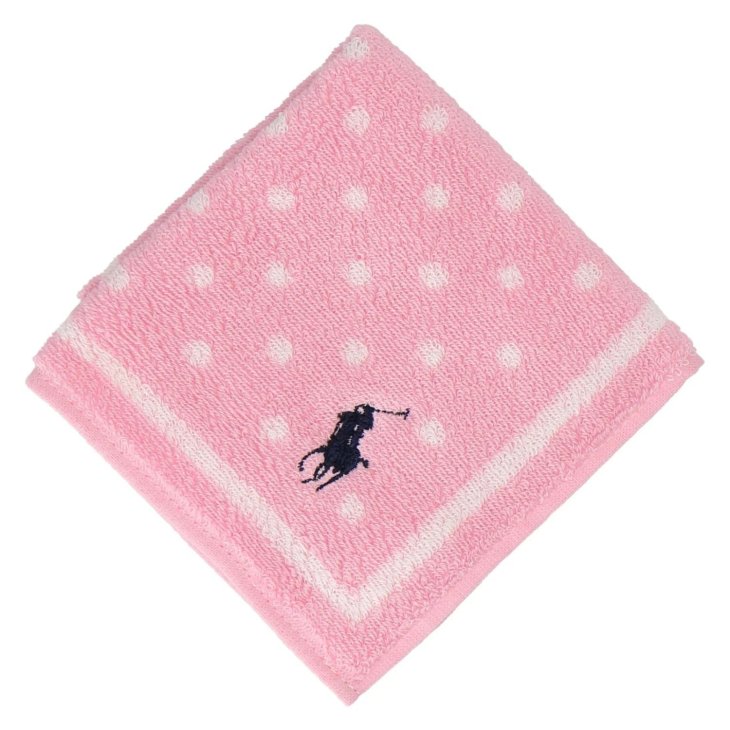 POLO RALPH LAUREN POLKA DOT COTTON TERRY HANDKERCHIEF