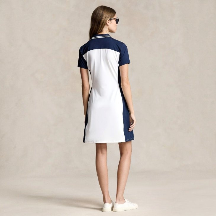 POLO RALPH LAUREN RLX CONTRAST STRETCH JERSEY POLO DRESS