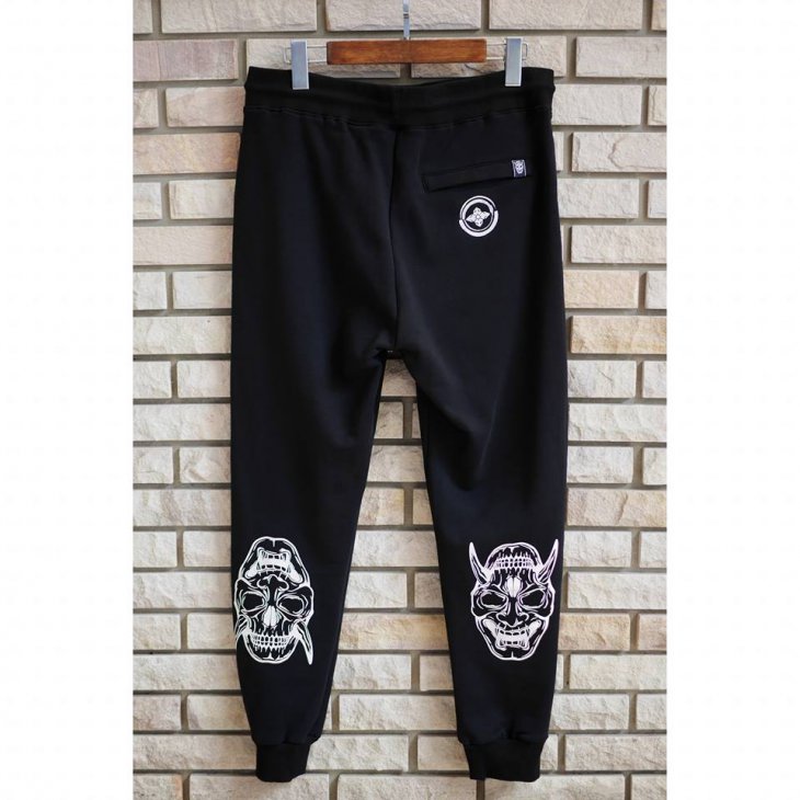 EVISU Double Hannya Skull Print Sweatpants