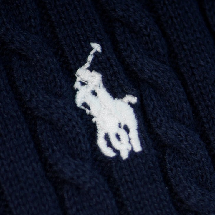 POLO RALPH LAUREN GIRLS MINI-CABLE COTTON CARDIGAN