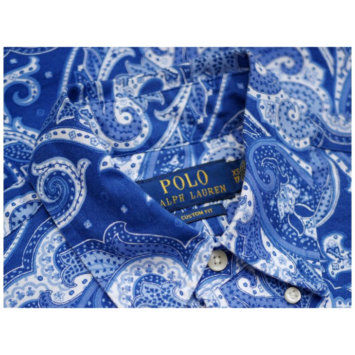 POLO RALPH LAUREN CUSTOM FIT PAISLEY OXFORD SHIRT