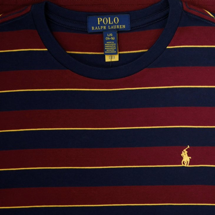 POLO RALPH LAUREN BOYS STRIPED COTTON JERSEY T-SHIRT