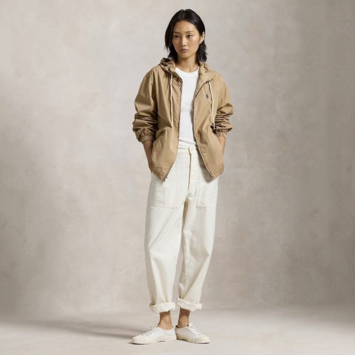 POLO RALPH LAUREN WOMEN TWILL HOODED JACKET