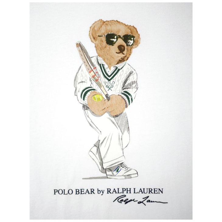 POLO RALPH LAUREN WIMBLEDON CUSTOM SLIM POLO BEAR T-SHIRT