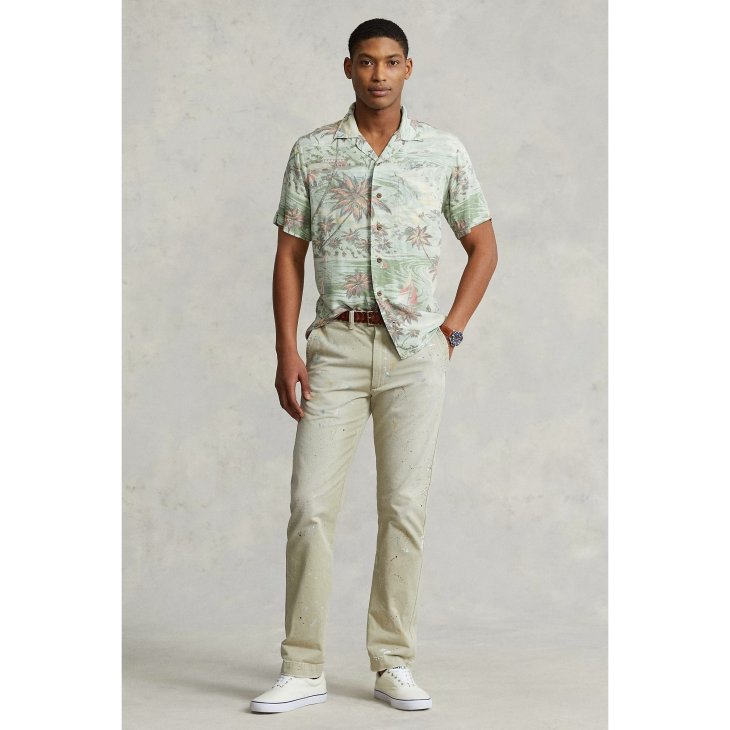 POLO RALPH LAUREN CLASSIC FIT TROPICAL-PRINT CAMP SHIRT