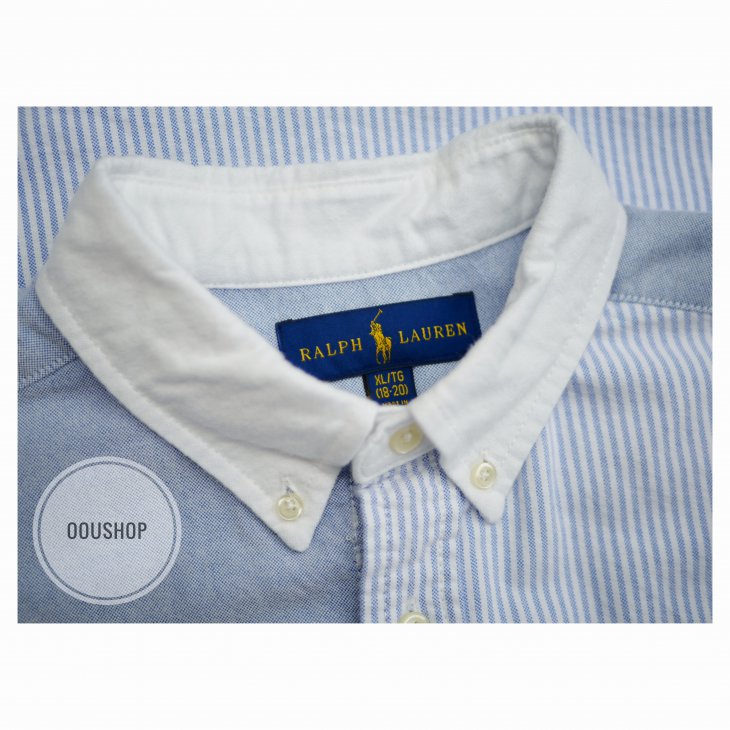 POLO RALPH LAUREN STRIPED BOYS COTTON OXFORD SHIRT