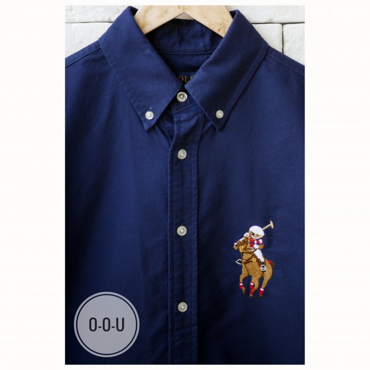 POLO RALPH LAUREN  CUSTOM FIT POLO BEAR OXFORD SHIRT
