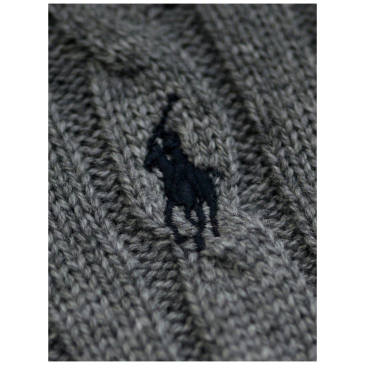 POLO RALPH LAUREN WOMEN CABLE-KNIT COTTON CREWNECK SWEATER