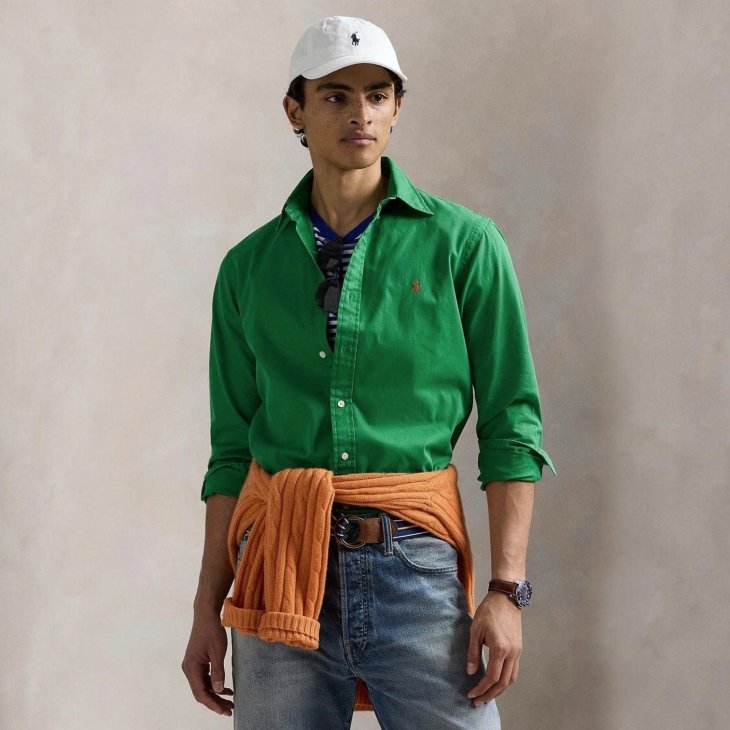 POLO RALPH LAUREN CUSTOM FIT FEATHERWEIGHT TWILL SHIRT