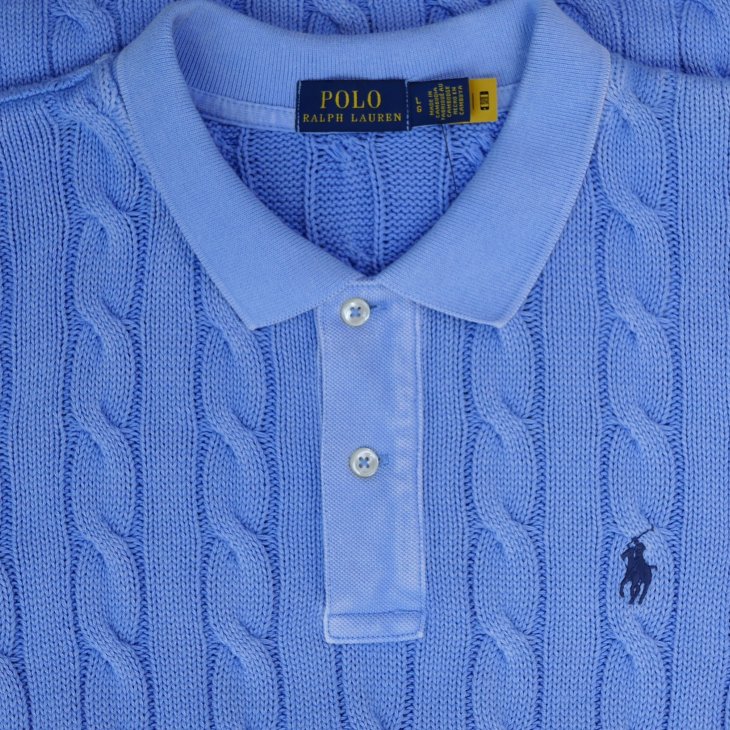 POLO RALPH LAUREN WOMEN CABLE-KNIT POLO SHIRT