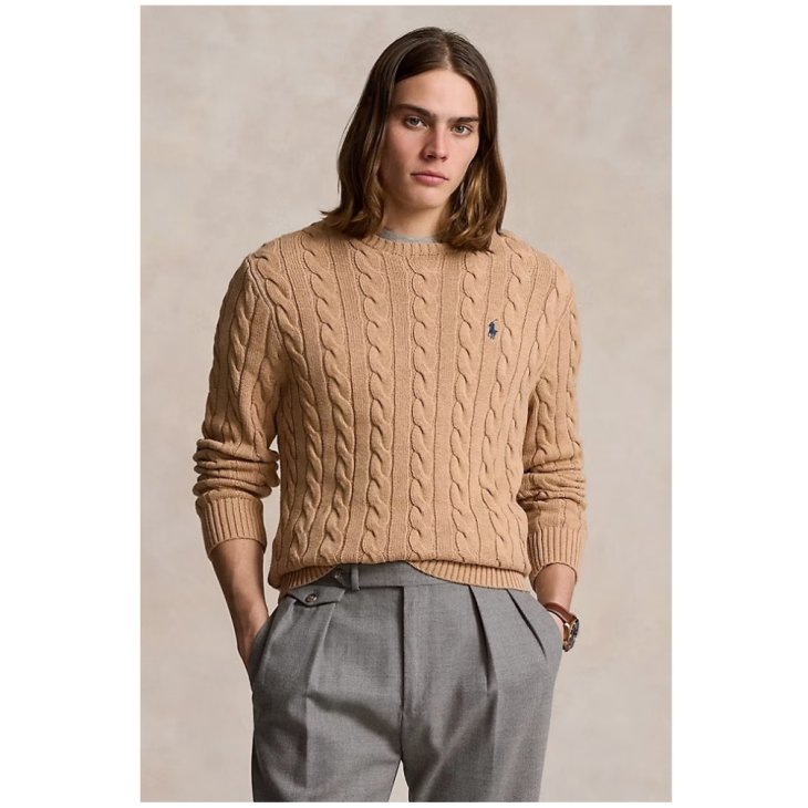 POLO RALPH LAUREN CABLE KNIT COTTON SWEATER