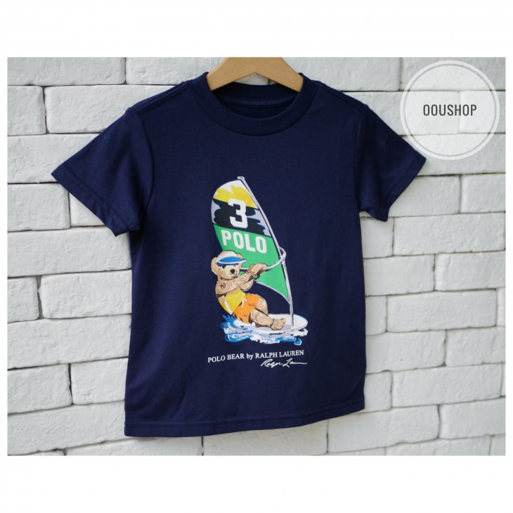 POLO RALPH LAUREN POLO BEAR KIDS COTTON JERSEY TEE