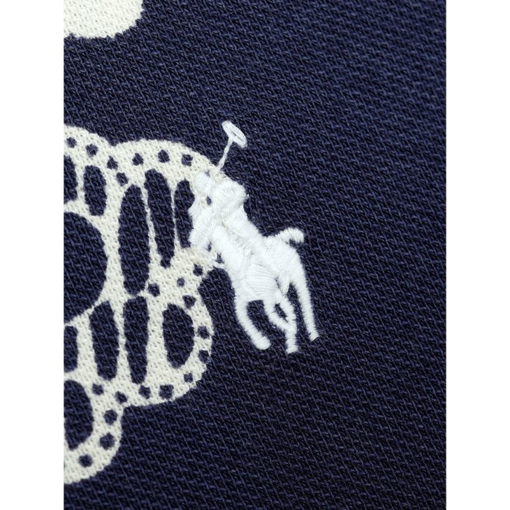 POLO RALPH LAUREN HIBISCUS-PRINT MESH POLO SHIRT