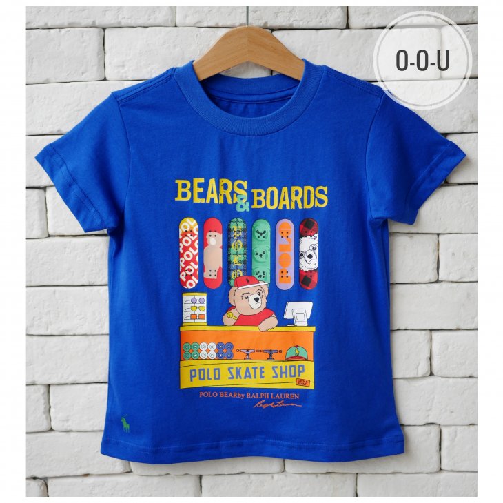 POLO RALPH LAUREN POLO BEAR KIDS COTTON JERSEY T-SHIRT
