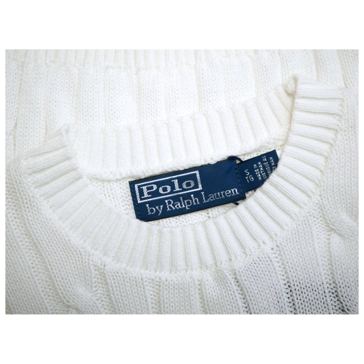 POLO RALPH LAUREN WOMEN COTTON CABLE SHORT SLEEVE JUMPER