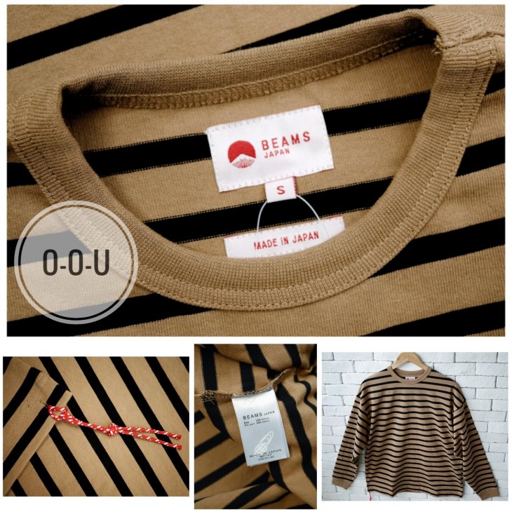 BEAMS JAPAN STRIPED LONG SLEEVE TEE