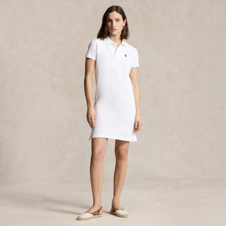 POLO RALPH LAUREN COTTON MESH POLO DRESS
