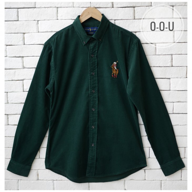 POLO RALPH LAUREN CUSTOM FIT POLO BEAR CORDUROY SHIRT