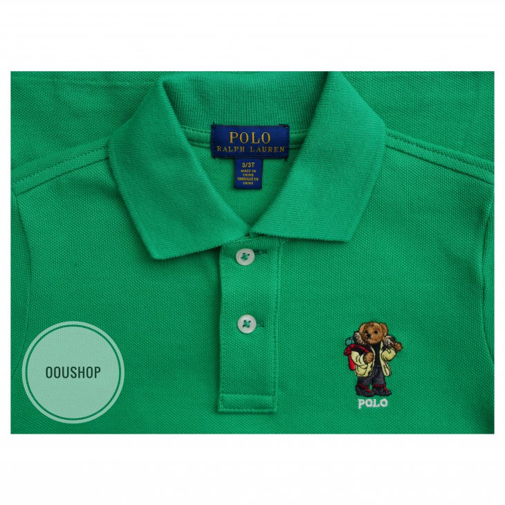 POLO RALPH LAUREN POLO BEAR KIDS COTTON MESH POLO