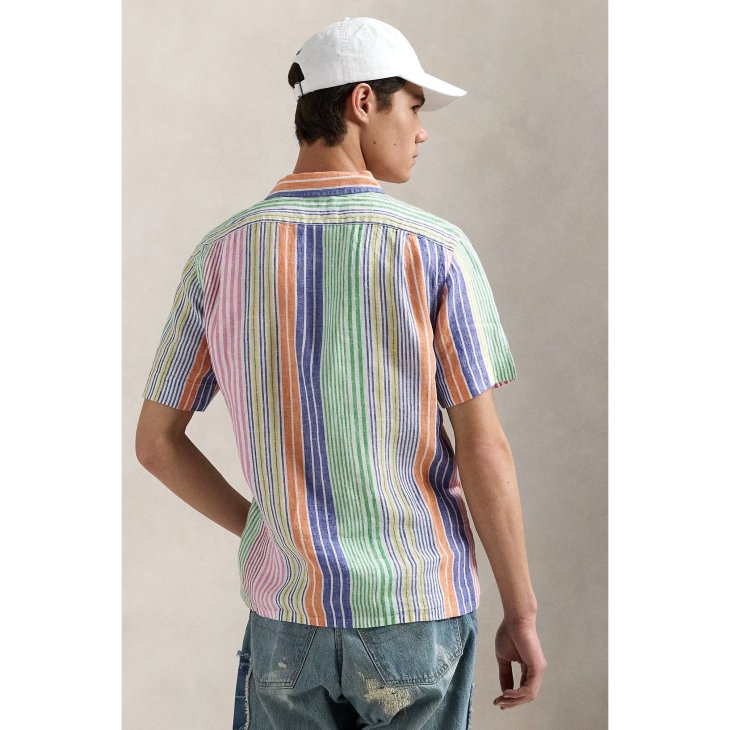 POLO RALPH LAUREN CLASSIC FIT PRINT LINEN CAMP SHIRT