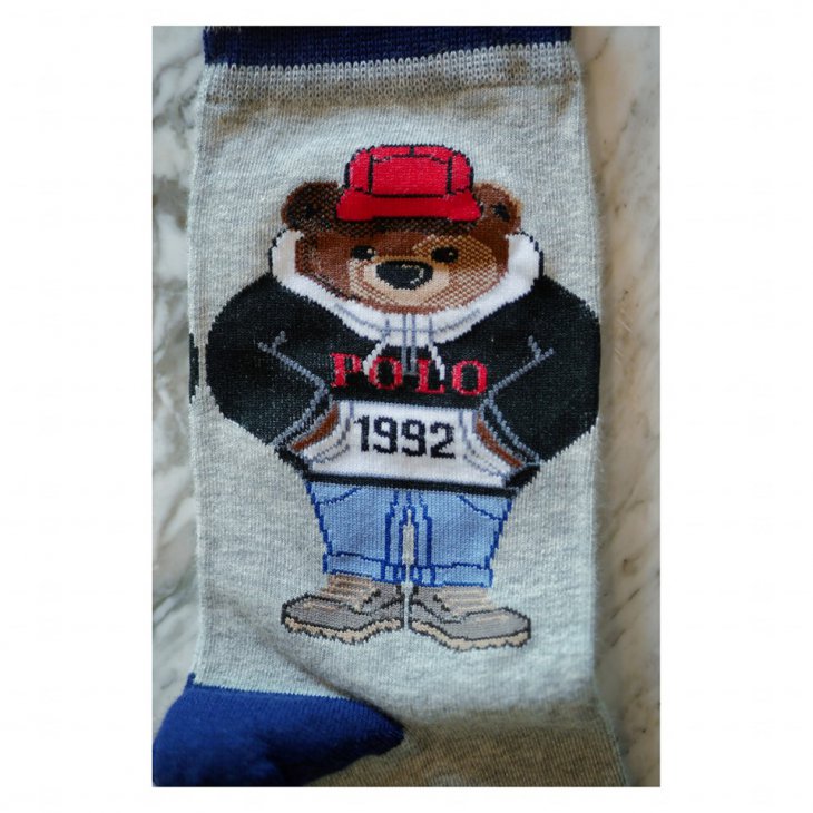 POLO RALPH LAUREN STADIUM POLO BEAR SOCKS-2PACK