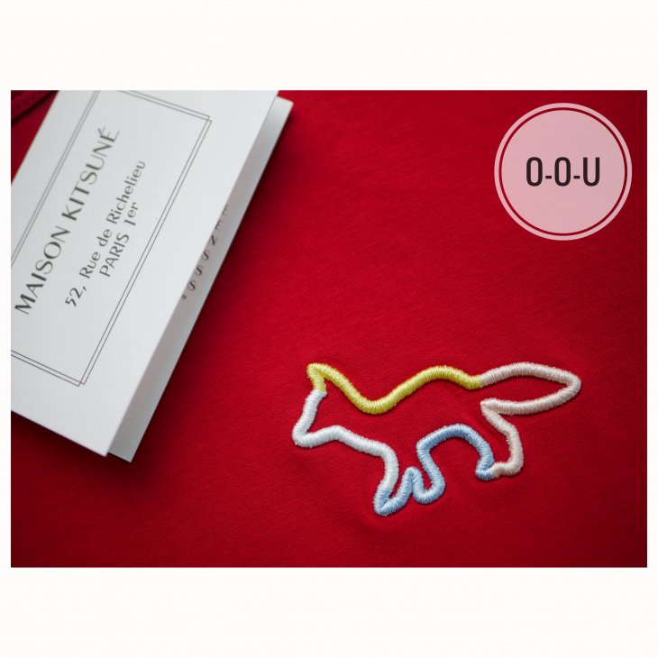 MAISON KITSUNÉ RAINBOW PROFILE FOX T-SHIRT