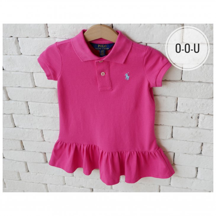 POLO RALPH LAUREN KIDS COTTON MESH POLO DRESS