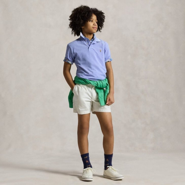 POLO RALPH LAUREN BOYS OXFORD MESH POLO SHIRT