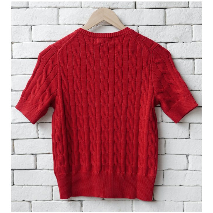 POLO RALPH LAUREN CABLE KNIT SHORT SLEEVE CARDIGAN