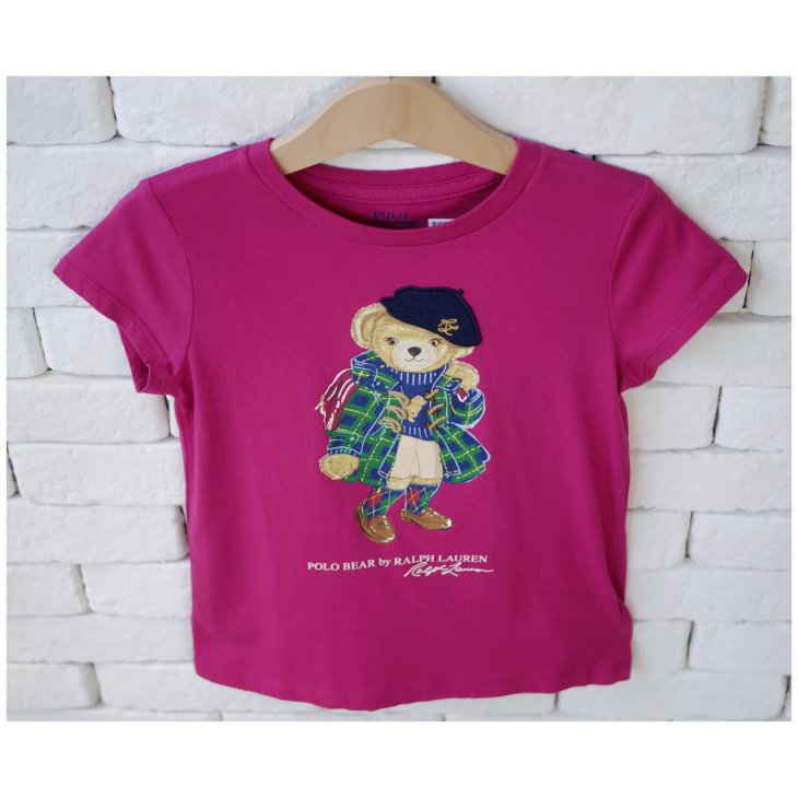 POLO RALPH LAUREN POLO BEAR GIRLS COTTON JERSEY TEE