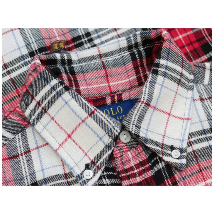 POLO RALPH LAUREN WOMEN CLASSIC FIT POLO BEAR PLAID SHIRT