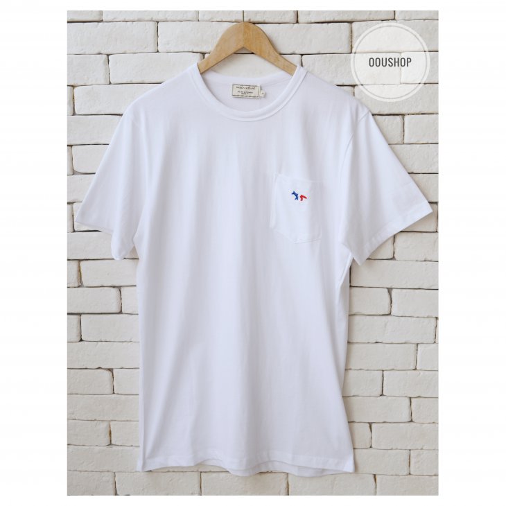 MAISON KITSUNE TEE-SHIRT TRICOLOR FOX PATCH