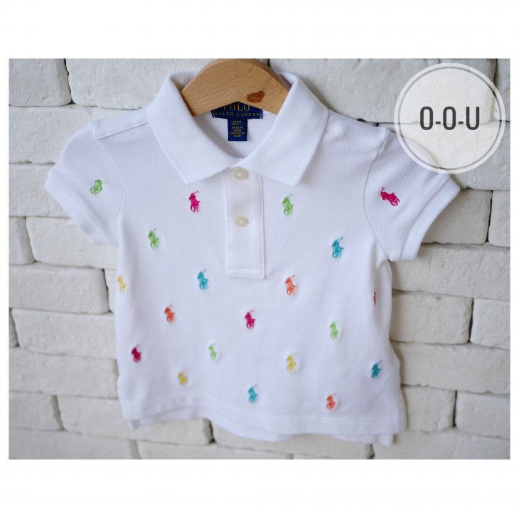 POLO RALPH LAUREN ALLOVER PONY KIDS COTTON MESH POLO SHIRT