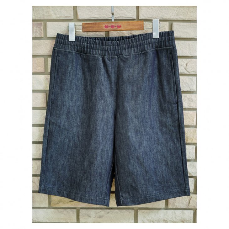 EVISU DAICOCK EMBROIDERY DENIM SHORTS