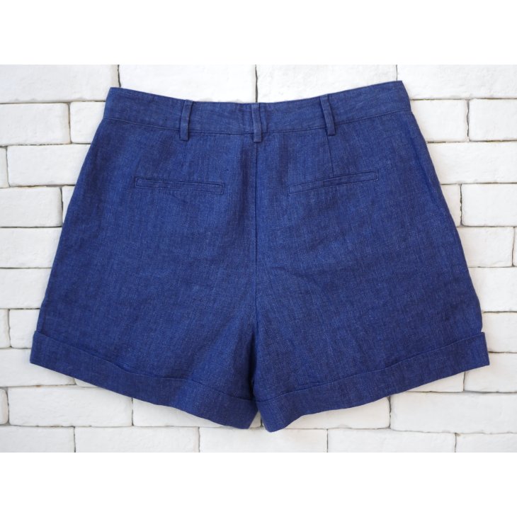 POLO RALPH LAUREN WOMEN PLEATED LINEN SHORT