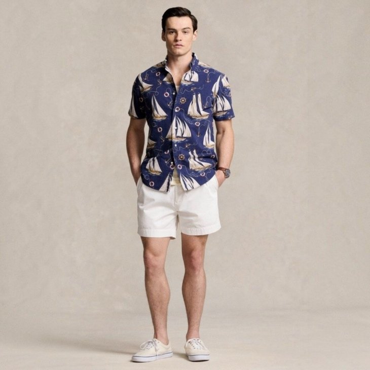 POLO RALPH LAUREN CLASSIC FIT NAUTICAL OXFORD SHIRT