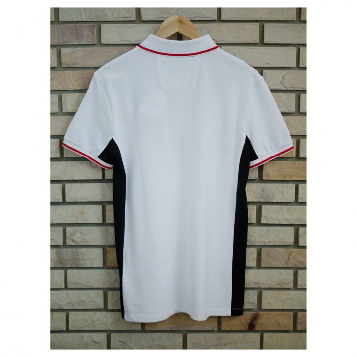HACKETT ASTON MARTIN RACING Duo-tone cotton-blend short-sleeved polo shirt