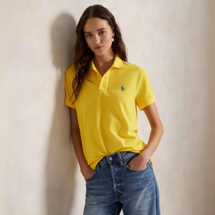 POLO RALPH LAUREN WOMEN CLASSIC FIT MESH POLO SHIRT