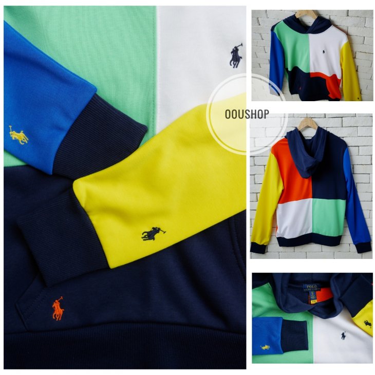 POLO RALPH LAUREN COLOR-BLOCKED BOYS HOODIE