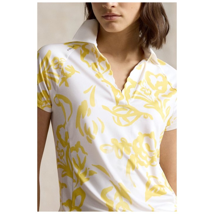 POLO RALPH LAUREN RLX TAILORED FIT FLORAL JERSEY POLO SHIRT