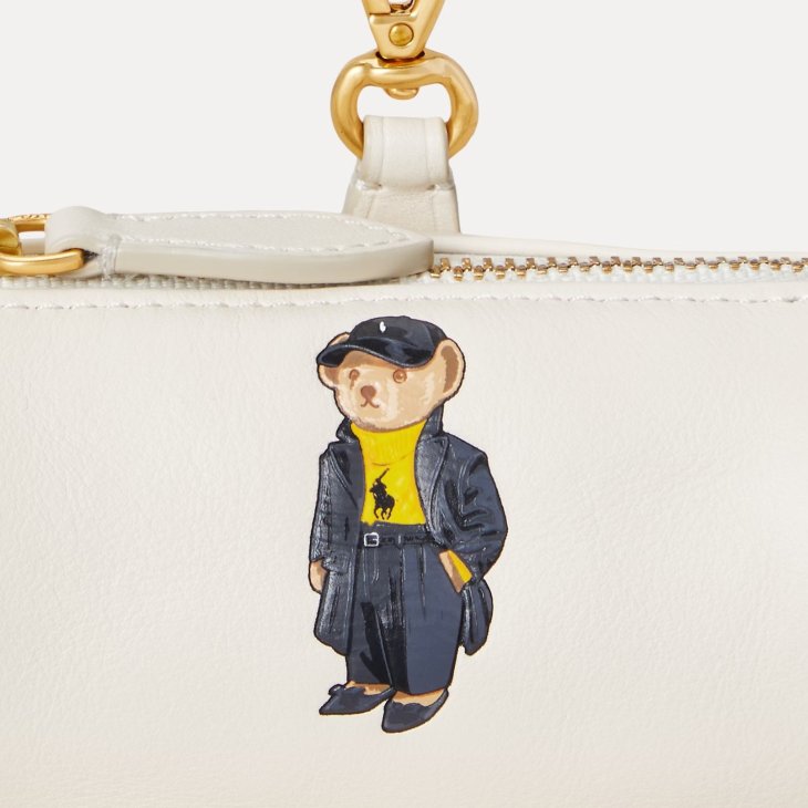 POLO RALPH LAUREN POLO BEAR LEATHER CYLINDER COIN POUCH