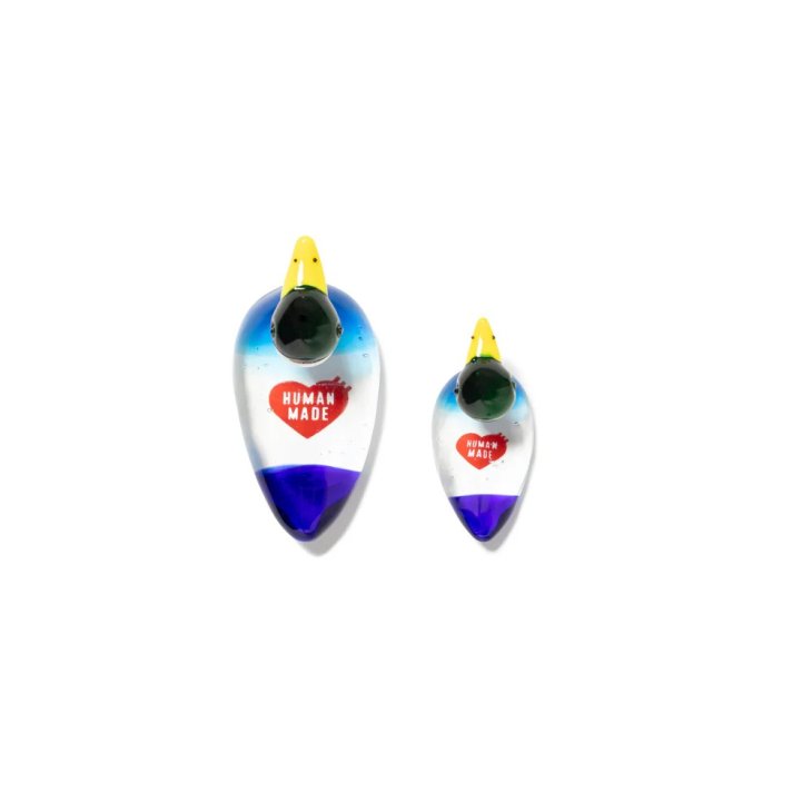 HUMAN MADE DUCK PAIR GLASS FIGURINE