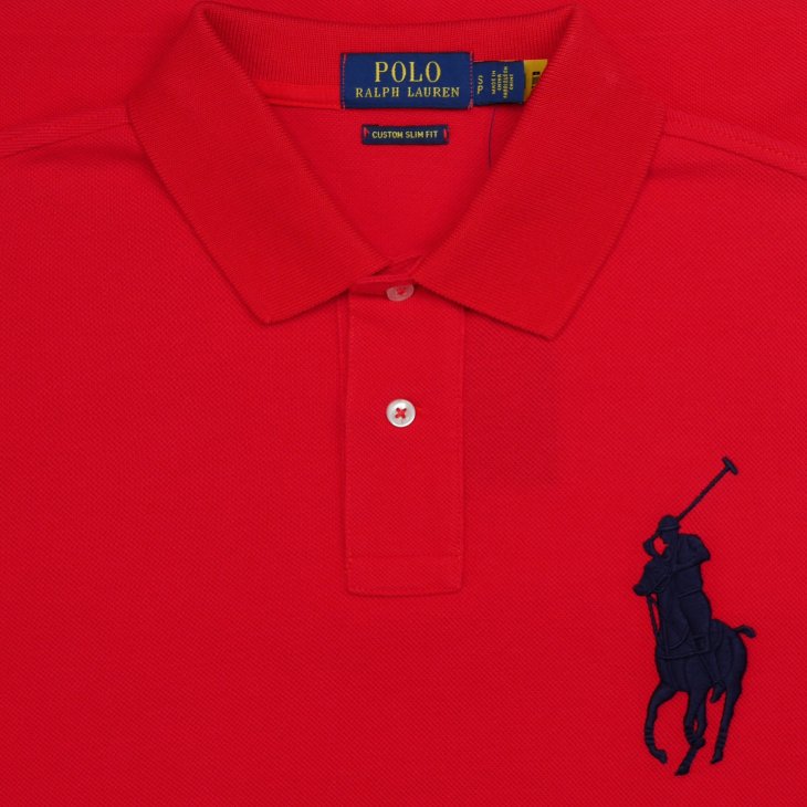 POLO RALPH LAUREN CUSTOM SLIM FIT BIG PONY MESH POLO SHIRT